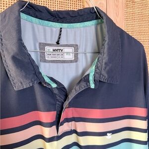 Jetty Men's Navy Striped Shirt